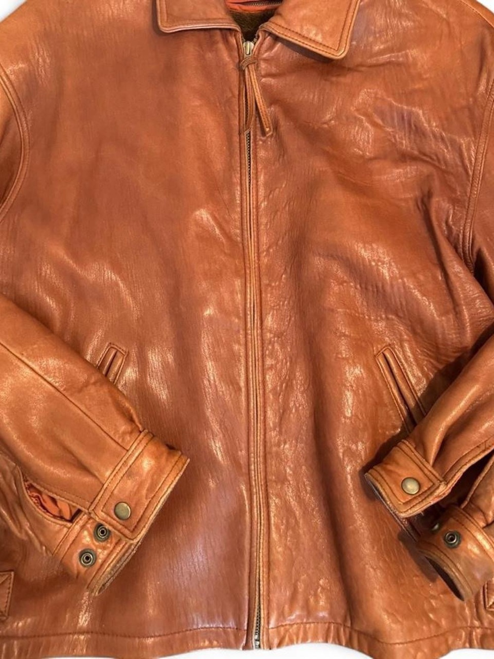 Mens Radius Genuine Leather Jacket
Brown Sherpa Lined Heavy Coat Size XXL - Picture 2 of 7